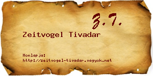 Zeitvogel Tivadar névjegykártya